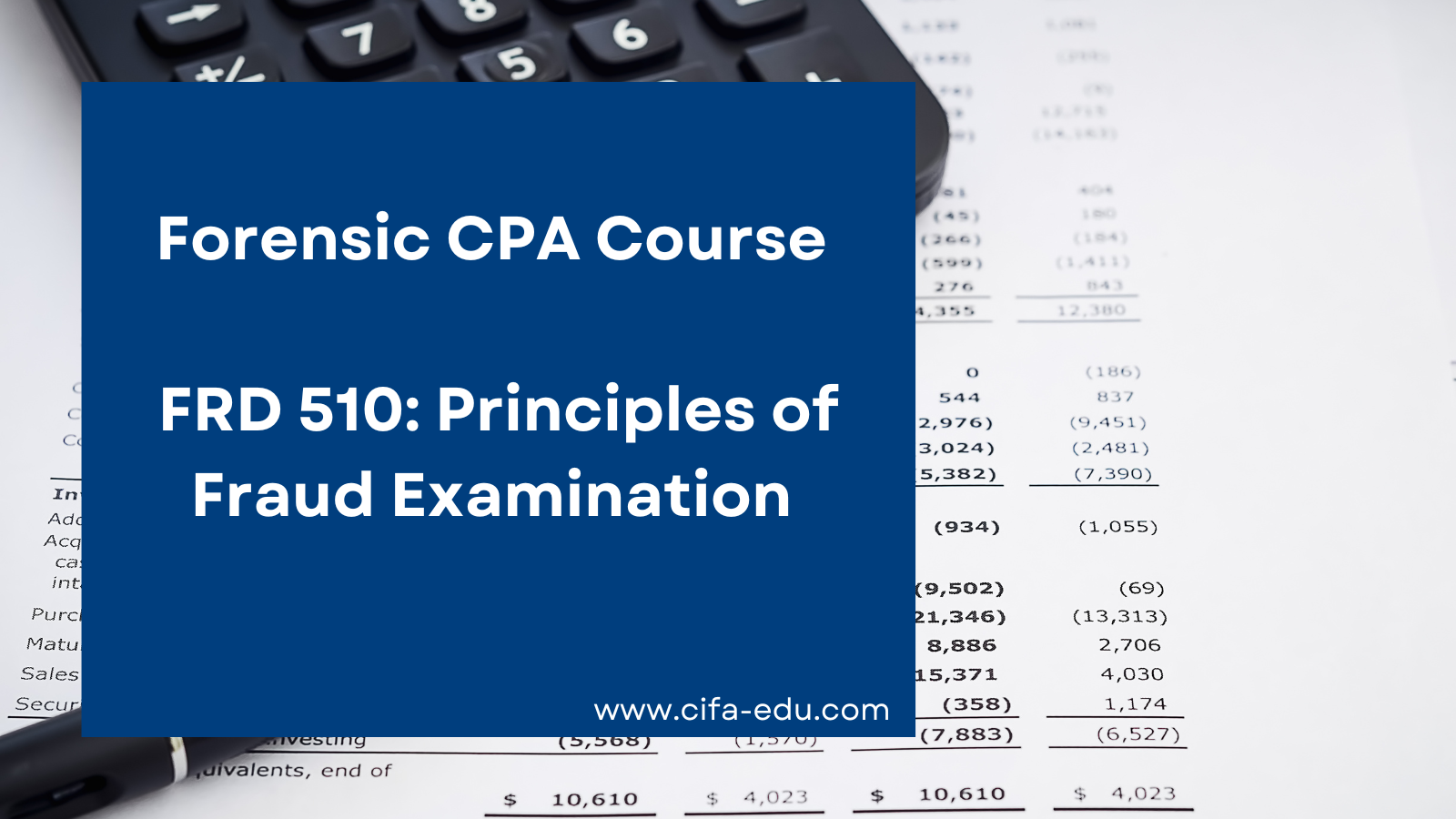 FCPA – FRD 510: Principles of Fraud Examination